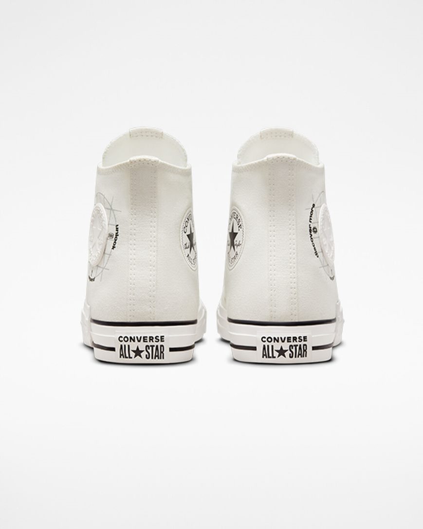 Tenisi Inalti Barbati Converse Chuck Taylor All Star Grid Logo Albi | RO WOF0T496